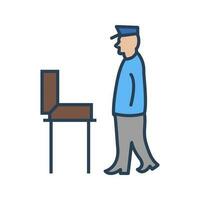 Guard Checking Briefcase Vector Icon