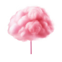 rose coton bonbons isolé. illustration ai génératif png