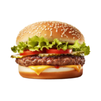 saboroso hamburguer isolado. ilustração ai generativo png