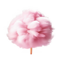 rosado algodón caramelo aislado. ilustración ai generativo png