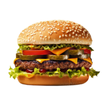 Beef burger isolated. Illustration png