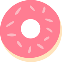 aardbei donut illustratie png