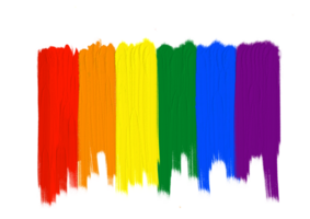 regenboog olie verf borstel stijl waterverf background.lgbt trots maand waterverf structuur PNG