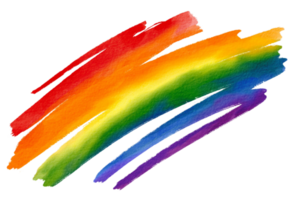 arco iris acuarela pintar cepillo estilo fondo.lgbt orgullo mes acuarela textura concepto png