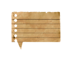 Vintage dialog box. Old note paper copy space png