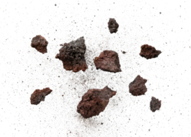 Abstract stone shards explode with particles png