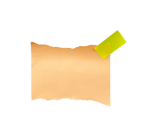 rasgado Nota papel com amarelo fita png