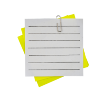 Stack of note paper with clip png