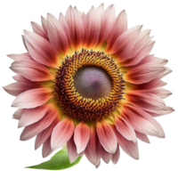 Pink sunflower watercolor illustration, png