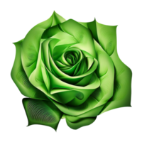 verde Rosa acuarela ilustración, ai generativo png