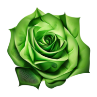 Green rose watercolor illustration, png