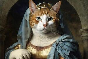 Juno as Cat Greek God illustration photo