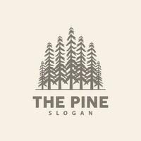 Pine Tree Logo, Luxurious Elegant Simple Design, Fir Tree Vector Abstract, Forest Icon Illustration Pine Product Brand