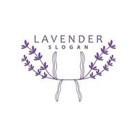 Lavender Logo, Simple Elegant Purple Flower Plant Vector, Greeting Card Design, Banner, Flower Ornament, Lavender Hand Drawn Wedding, Icon Symbol Illustration vector