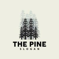 Pine Tree Logo, Luxurious Elegant Simple Design, Fir Tree Vector Abstract, Forest Icon Illustration Pine Product Brand