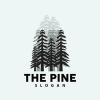 Pine Tree Logo, Luxurious Elegant Simple Design, Fir Tree Vector Abstract, Forest Icon Illustration Pine Product Brand