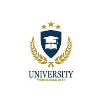 plantilla de diseño de logotipo de escuela y curso de academia universitaria vector