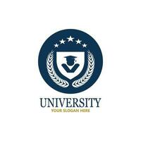 plantilla de diseño de logotipo de escuela y curso de academia universitaria vector