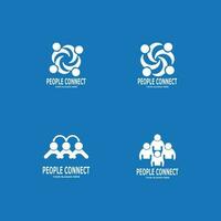 People connection  social media network business vector