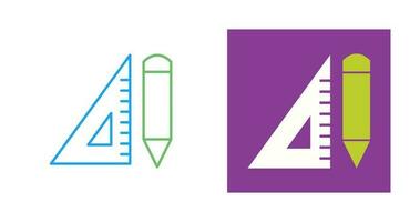 Pencil and Set Square Vector Icon