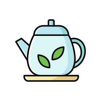 té maceta icono vector diseño modelo sencillo y moderno