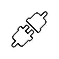 socket outlet plug in icon design vector template