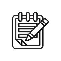 notepad icon design vector template