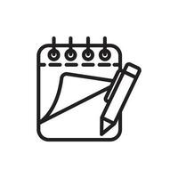 notepad icon design vector template