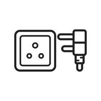 socket outlet plug in icon design vector template