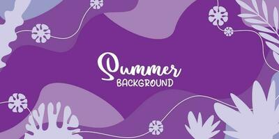 summer background of amazing shapes, wave patterns, leaves, flowers, herbs with free space for text. Template for banner, poster, social media, web. vector