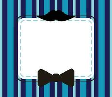 ather's day background, mustache and tie icon with free space for text. Template for banner, poster, social media, web, greeting card. vector