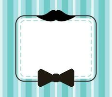 ather's day background, mustache and tie icon with free space for text. Template for banner, poster, social media, web, greeting card. vector