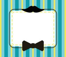 del padre día fondo, Bigote y Corbata icono con gratis espacio para texto. modelo para bandera, póster, social medios de comunicación, web, saludo tarjeta. vector