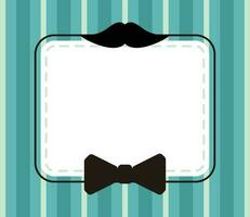 ather's day background, mustache and tie icon with free space for text. Template for banner, poster, social media, web, greeting card. vector