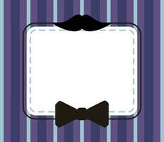 ather's day background, mustache and tie icon with free space for text. Template for banner, poster, social media, web, greeting card. vector