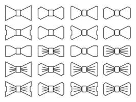 Bow tie icon set, simple line design. vector for father's day, app, web, button, internet.