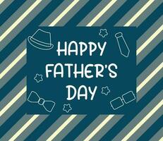 father's day background, hat, tie, glasses and stars icon. vector for banner, poster, social media, web, greeting card.