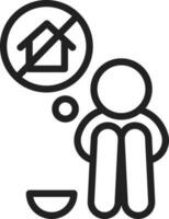 Homeless icon vector image.