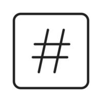 Keycap Number Sign icon vector image. Suitable for mobile apps, web apps and print media.