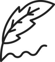 Feather icon vector image.