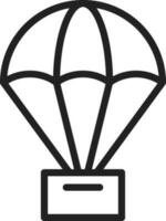 Parachute icon vector image.