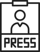 Press Pass icon vector image.