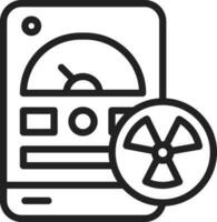 Dosimeter icon vector image.