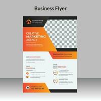 Corporate business flyer design and digital marketing agency brochure cover template vector