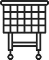 Trolley icon vector image.