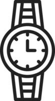 reloj de pulsera icono vector imagen.