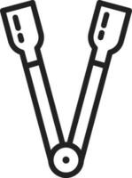 Tongs icon vector image.