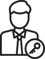 Key Person icon vector image.