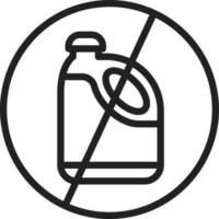 No Bleach icon vector image.