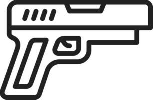 pistola icono vector imagen.